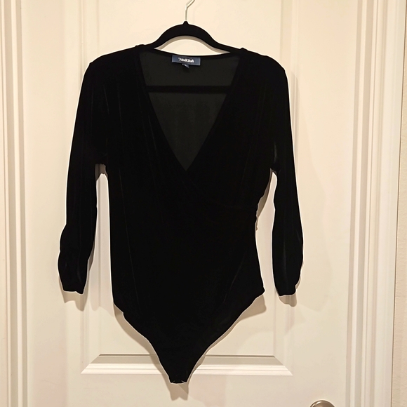 Modcloth Black Cat Print Bodysuit - Picture 2 of 12